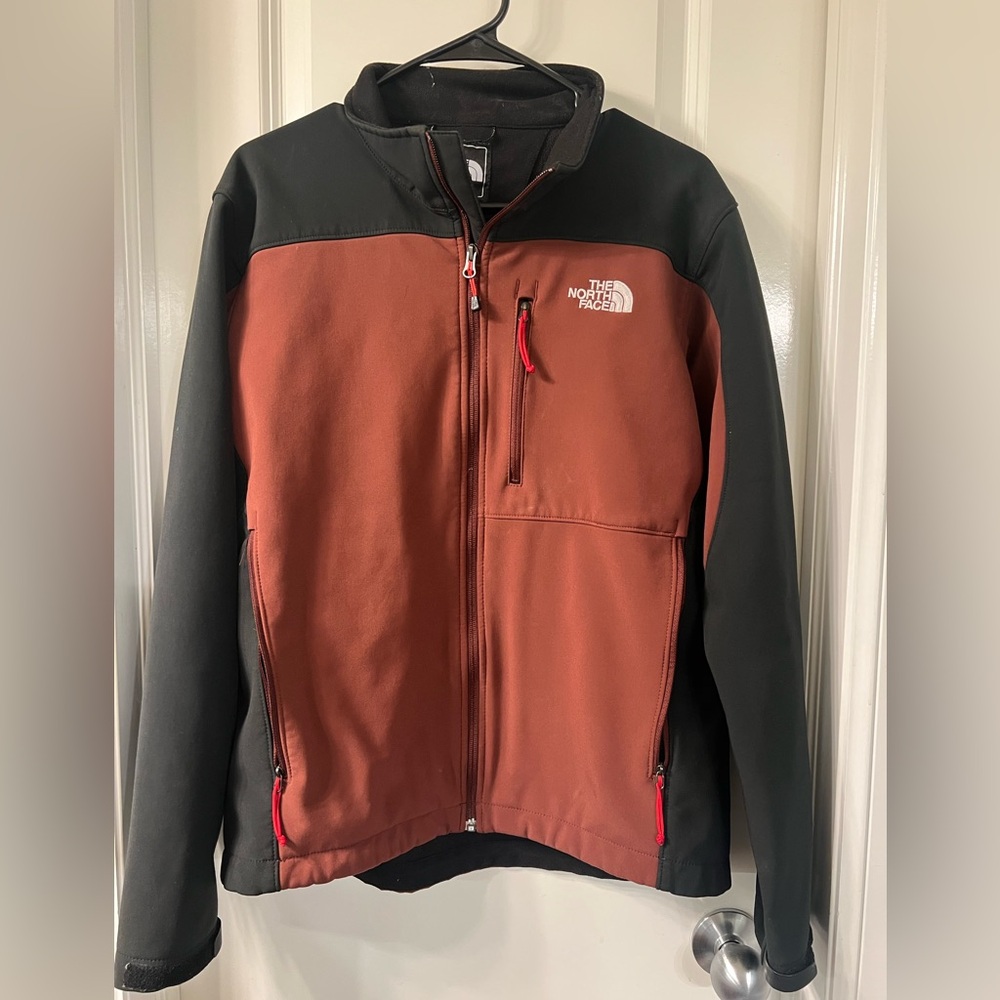 The North Face Softshell Jacket Black and Maroon